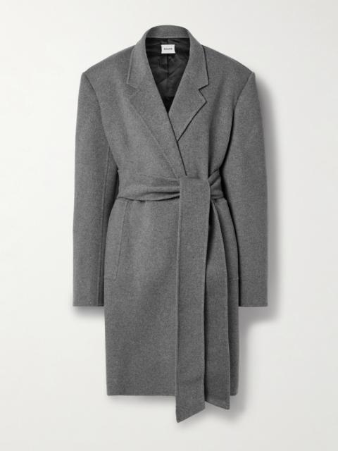 KHAITE Annly Belted Wool-felt Coat