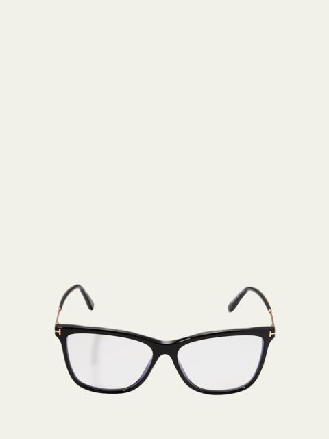 TOM FORD Blue Filtering Acetate Cat-Eye Glasses