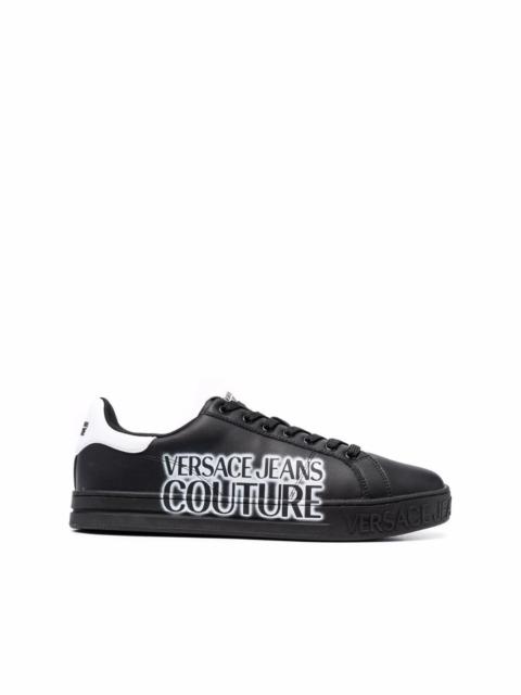 VERSACE JEANS COUTURE logo-print lace-up sneakers