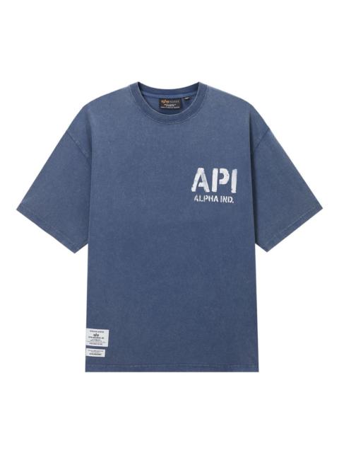ALPHA INDUSTRIES logo-print cotton T-shirt