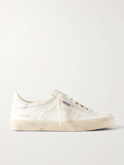 Golden Goose Soul-Star logo-print distressed leather sneakers
