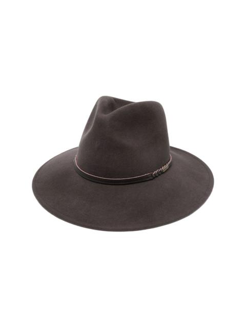 Barbour braid-detail fedora hat