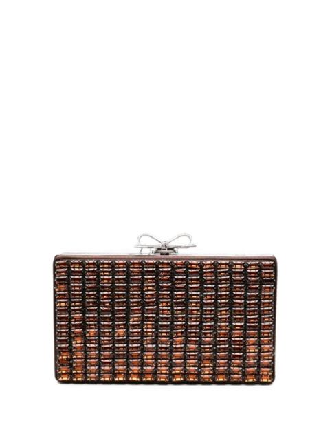 self-portrait Pochette Crystal Brown "Chaimail Clutch Bag"