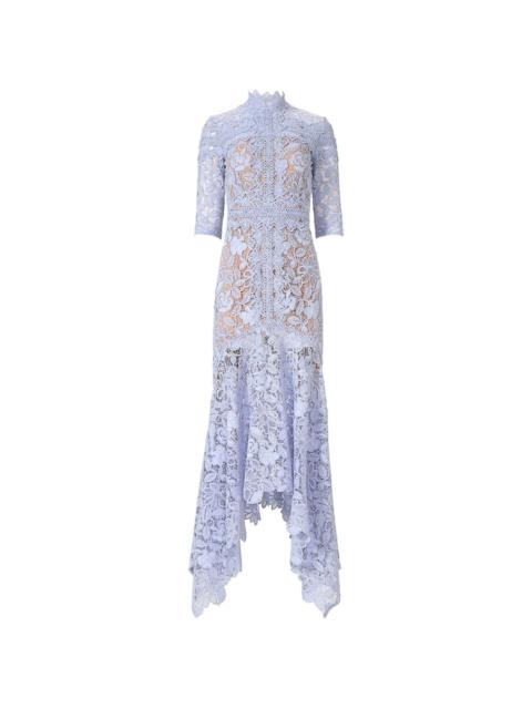 COSTARELLOS Kalissa lace asymmetric dress