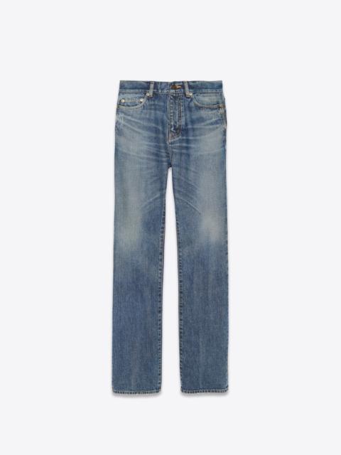 SAINT LAURENT janice jeans in dirty spring blue denim