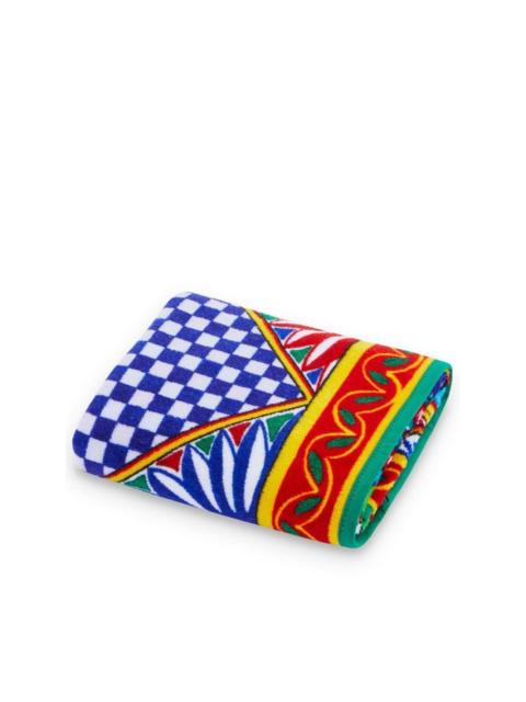 Carretto Siciliano foulard-print guest towel