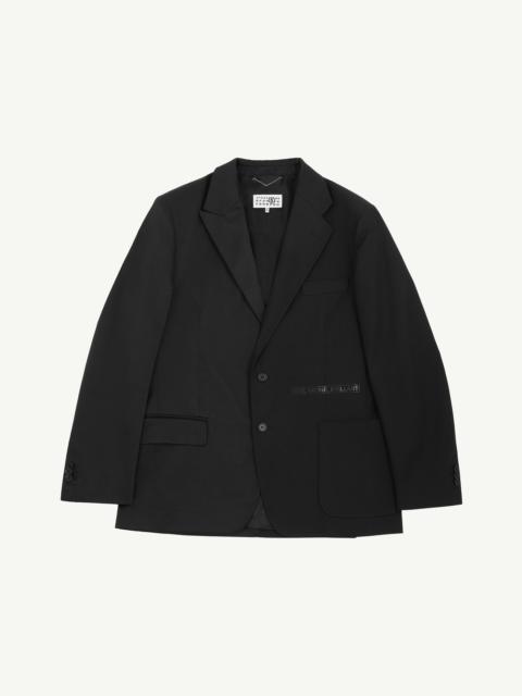 MM6 Maison Margiela Collarless suit jacket | REVERSIBLE