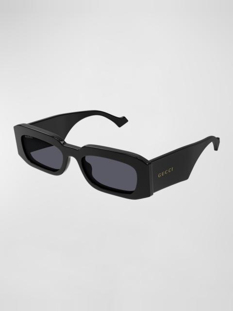 GUCCI Men's GG1426Sm Acetate Rectangle Sunglasses