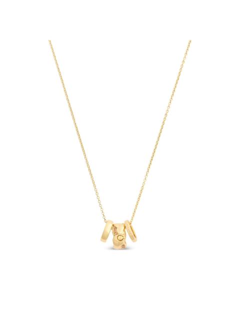 COACH logo-charm necklace