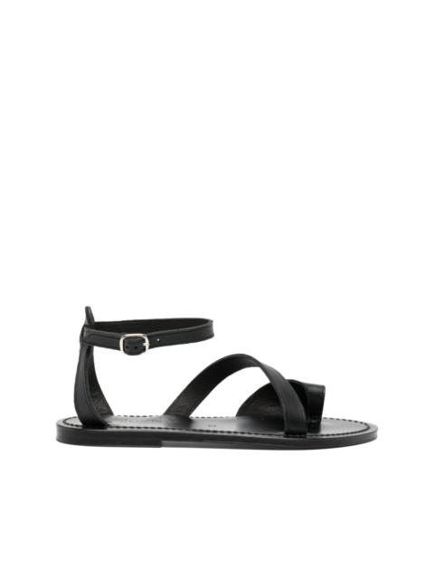 K.JACQUES leather cross-strap sandals