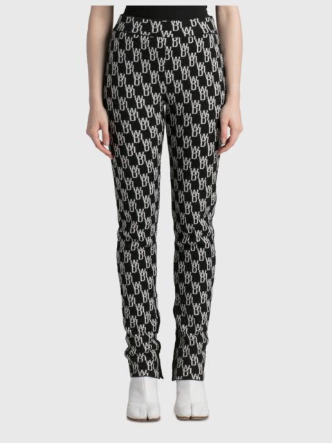 We11done FITTED KNIT JACQUARD TROUSERS