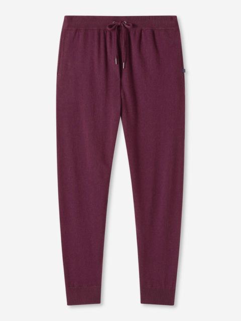 Derek Rose Men's Track Pants Finley Cashmere Bordeaux
