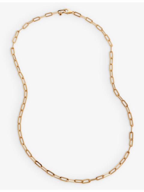 MONICA VINADER Paperclip-chain 18ct yellow gold-plated vermeil recycled sterling-silver necklace