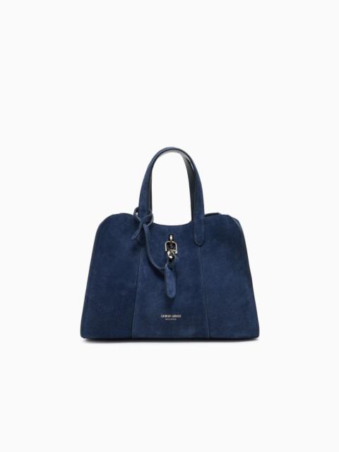 GIORGIO ARMANI SMALL SUEDE TOTE BAG