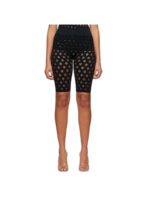 MAISIE WILEN Black Perforated Shorts