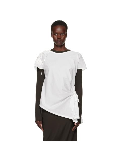 Y's White Shirring Blouse