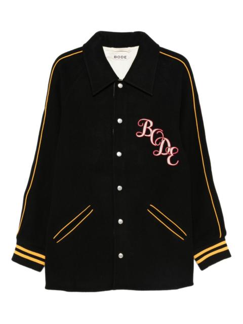 BODE embroidered-stripe jacket