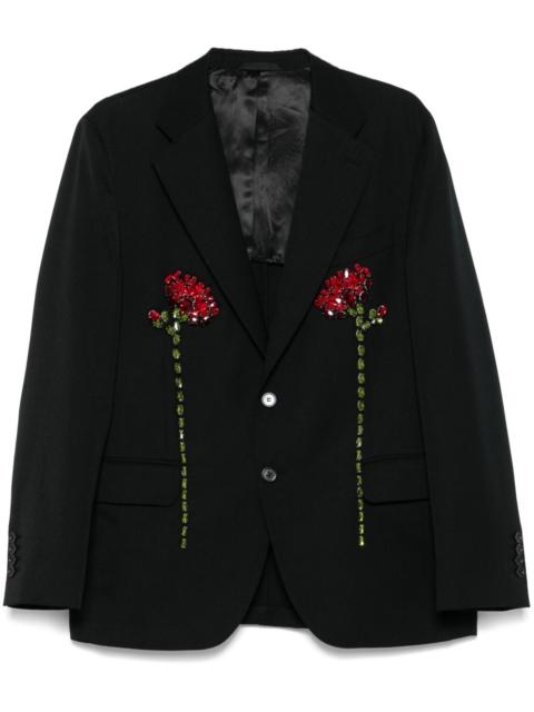 Simone Rocha double-carnation-embellished blazer