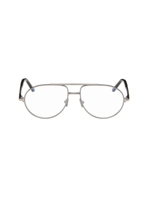 TOM FORD Gunmetal Aviator Blue Light Glasses
