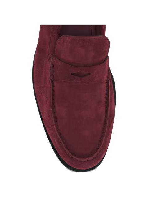 Santoni Haileigh suede penny loafers