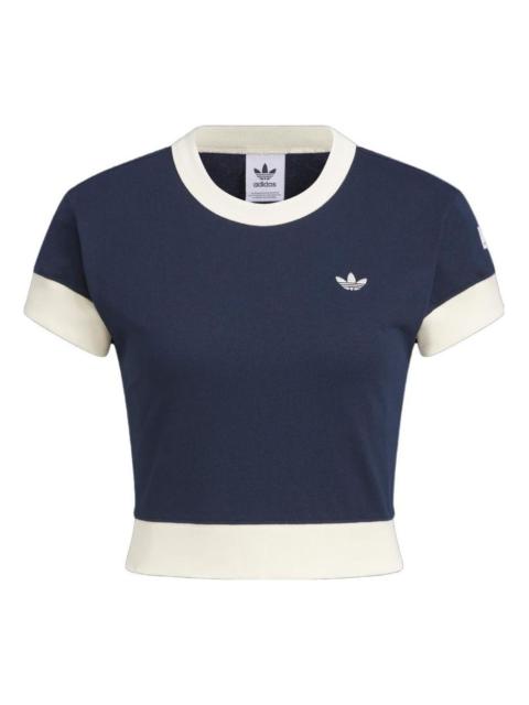(WMNS) adidas Originals x Notitle Tennis T-Shirts 'Blue White' IN1079
