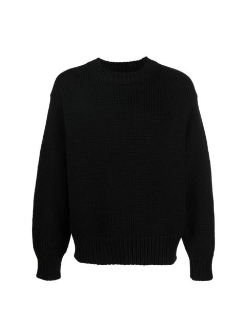 crew-neck wool-mohair jumper