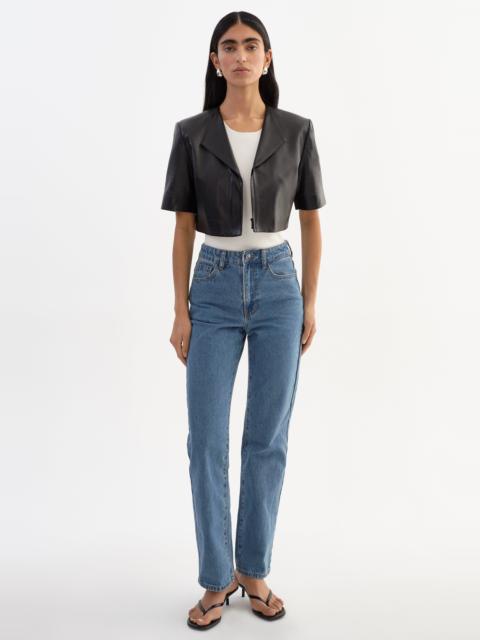 LAMARQUE AVIANA | Collarless Leather Jacket