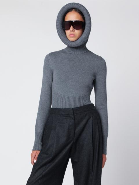 Alaïa Gray wool hoodie