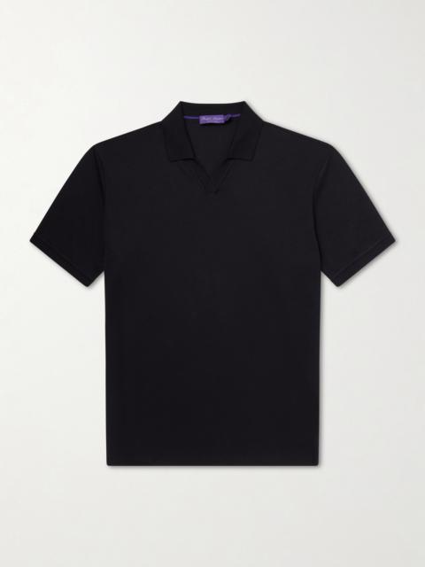 Ralph Lauren Cotton and Cashmere-Blend Piqué Polo Shirt