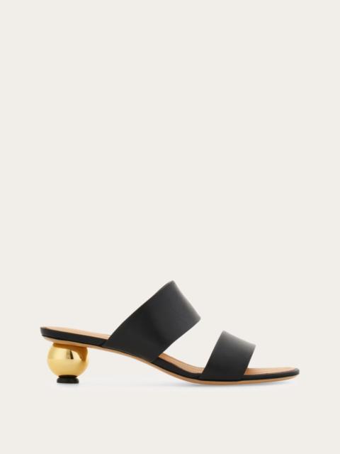FERRAGAMO Sandal with bauble heel detail