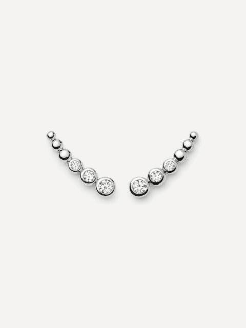 MISSOMA Rhodium-Plated Tennis Climber Stud Earrings