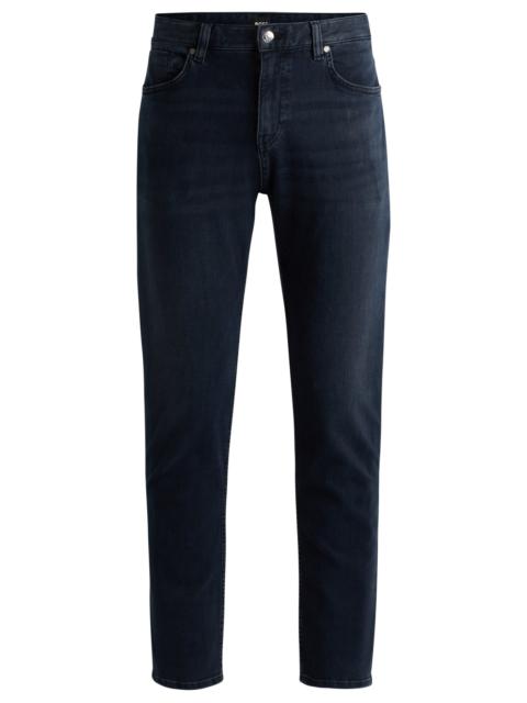 BOSS MAINE REGULAR-FIT JEANS IN COAL-NAVY ITALIAN DENIM