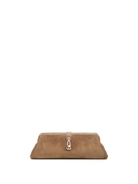 GABRIELA HEARST Paola Clutch in Dark Sand Suede
