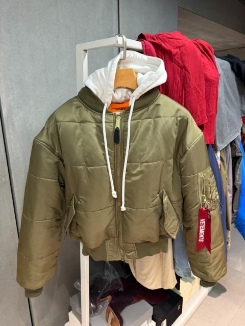 VETEMENTS Vetements SS17 Bomber Hooded Short Jacket