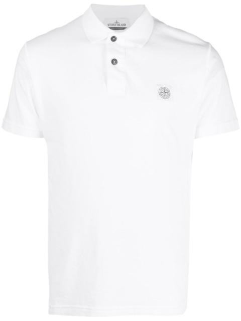 Compass-patch polo shirt