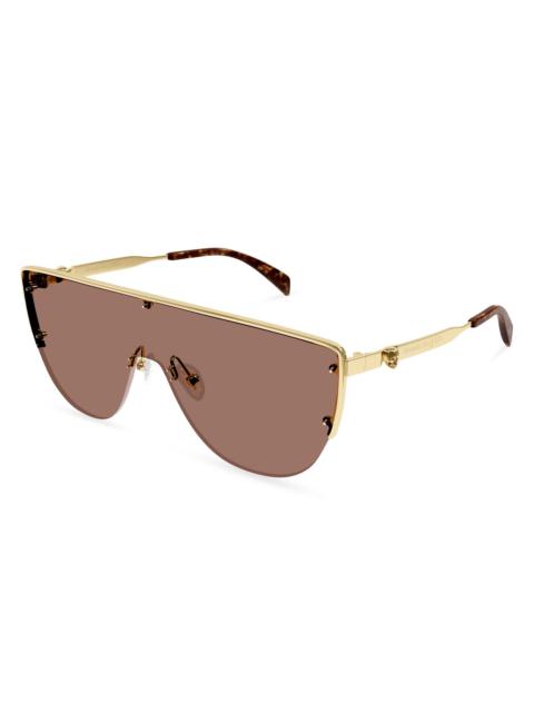 Alexander McQueen 뜨 Skull AM0457S 99MM 금속 가면 색안경