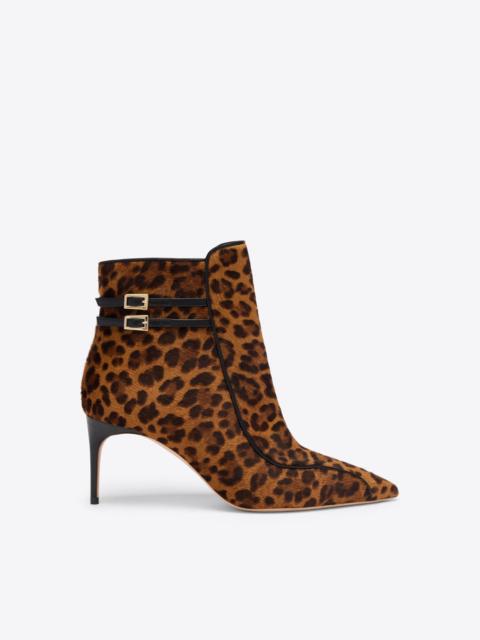 MALONE SOULIERS Giordana 70 Leopard Calf Hair Ankle Boots