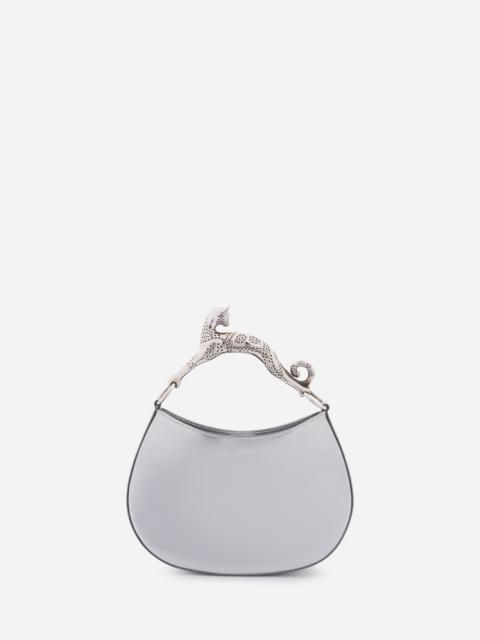 Lanvin SMALL METALLIC LEATHER HOBO CAT BAG