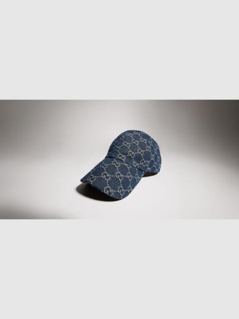 GUCCI GG cotton denim baseball hat