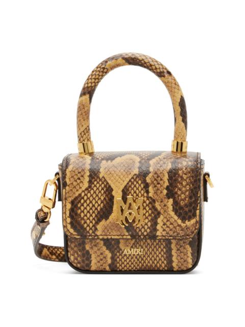 AMIRI Brown Python Nano MA Bag