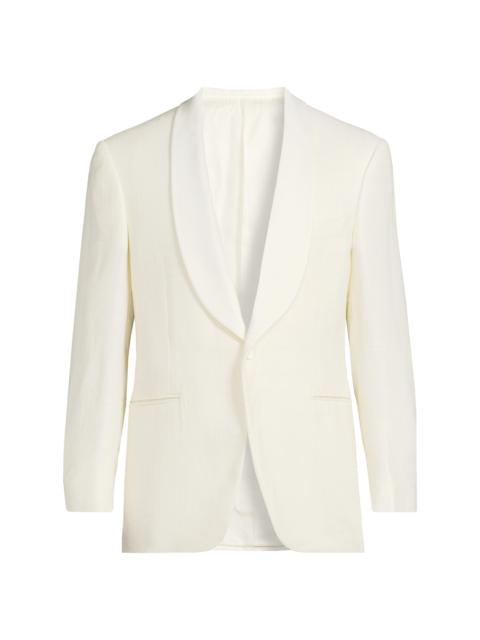 Canali Men's Shawl Lapel Silk-Wool Dinner Jacket - White