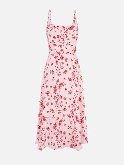 EMILIA WICKSTEAD Verena Dress in Pink Scattered Daisies on Silk