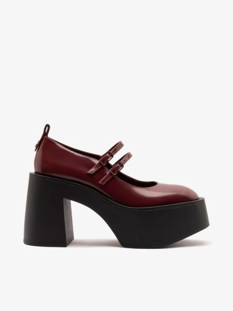 Larroudé Olivia Platform Pump Burgundy Leather