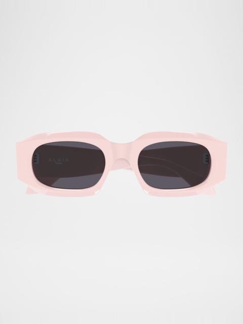 Alaïa Rectangle Acetate Sunglasses