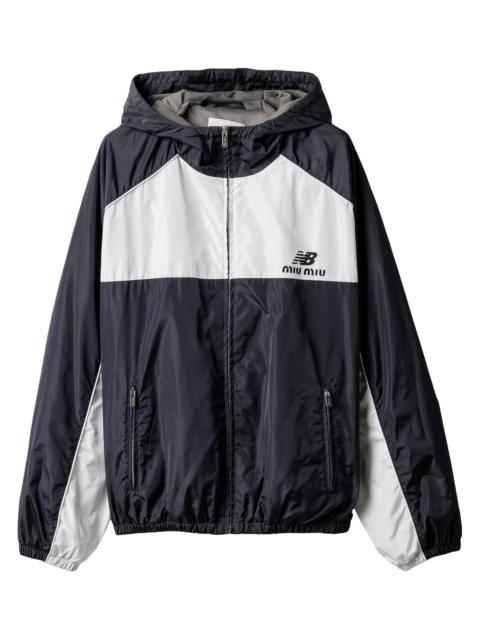 Miu Miu Women's New Balance X with Coco Gauff Technical Poplin Hoodie Jacket - Blue