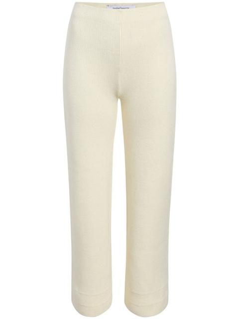 Another Tomorrow ribbed-knit cropped trousers
