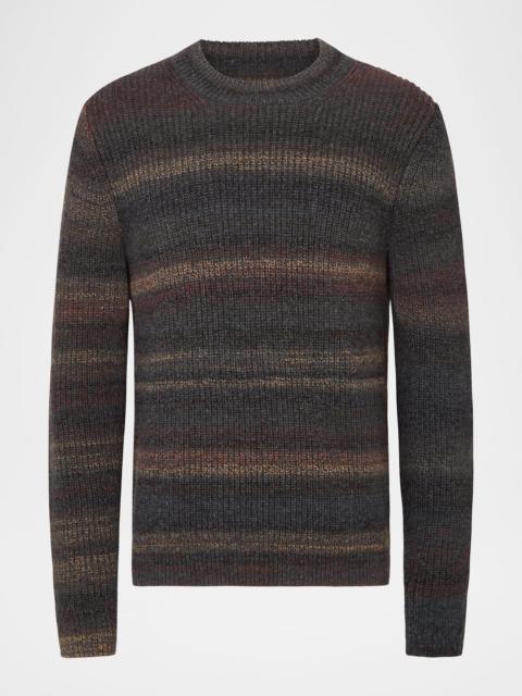 Vince Men's Space-Dye Shaker Wool-Blend Crewneck Sweater