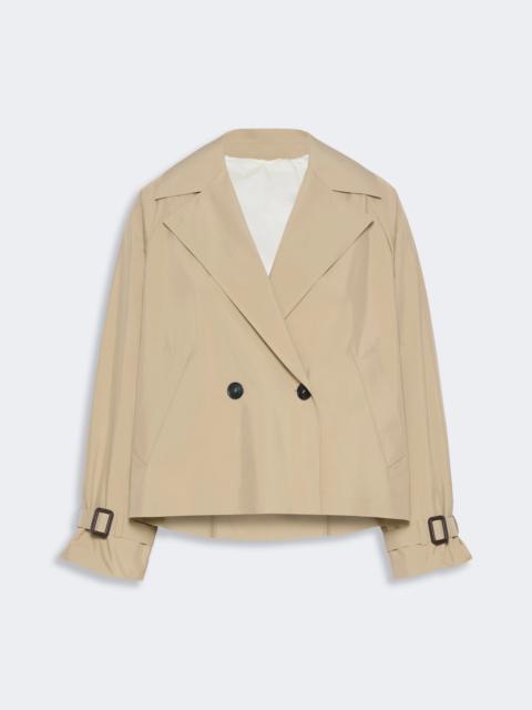 WEEKEND Max Mara BOERO Short water-repellent canvas trench coat - BEIGE