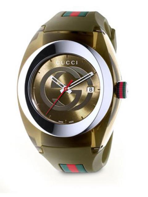 GUCCI Sync Stainless Steel Watch - Olive Bronze