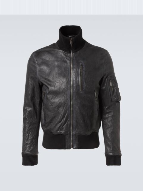 Dolce & Gabbana Leather bomber jacket